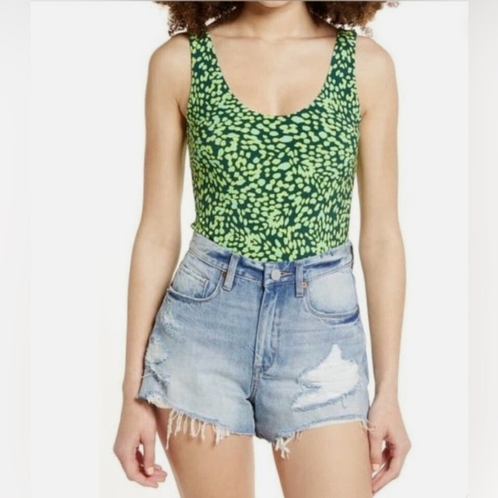 {BNWT}LEITH BODYSUIT Green Gables Animalia thong bodysuit| animal print